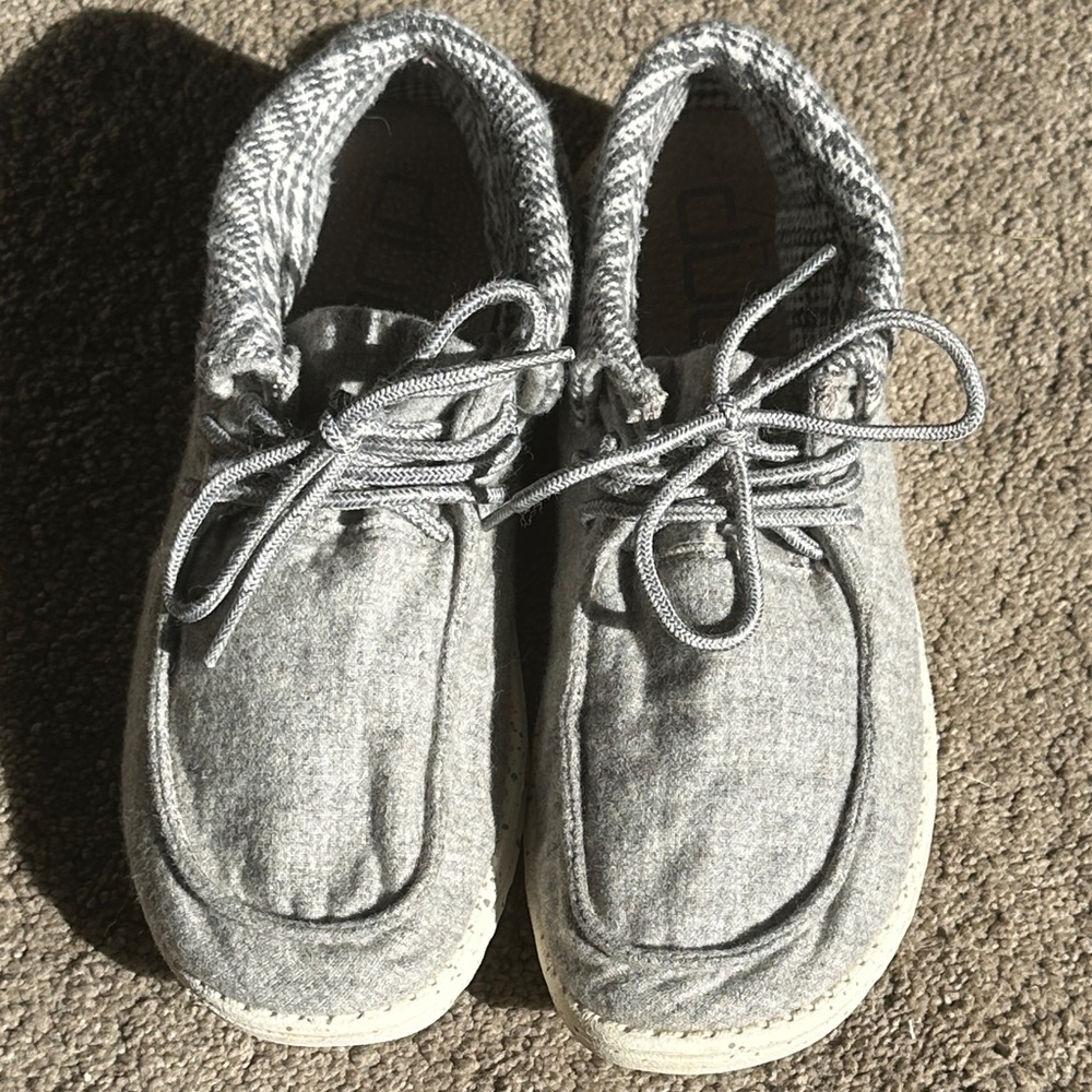 Britt Gray Houndstooth Fabric Slip On Sneakers